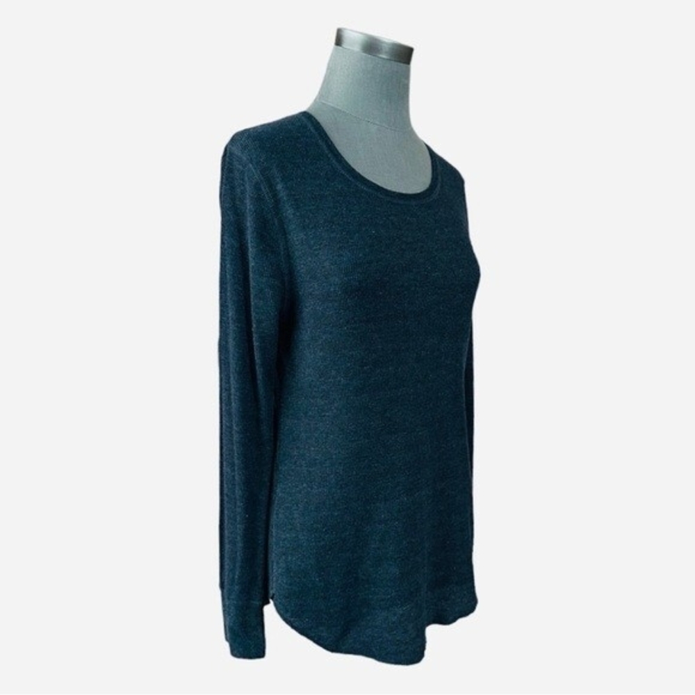 OLD NAVY Essential Rib T Shirt Womens L Dark Grey Long Sleeve Crew Neck Cotton - Picture 4 of 7